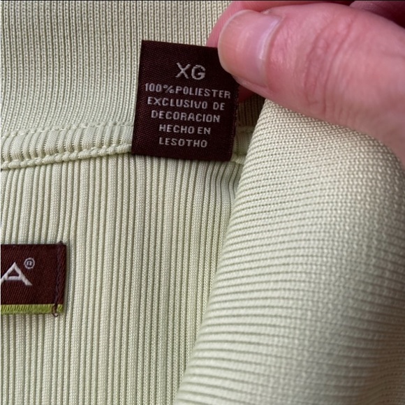 CUBAVERA Men’s Light Lime Textured Polo Golf Shirt Pineapple Embroidered Logo XL - Picture 16 of 16